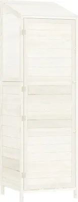 Image de vidaXL Abri de jardin blanc 55x52x174,5 cm Sapin massif