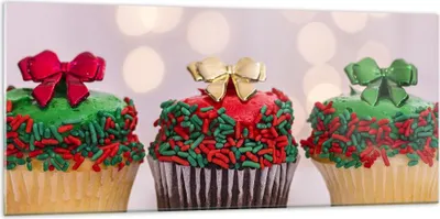Produktbild von Bilder auf glas - Cupcakes Dessert Kuchen gebacken - 120x50cm - Glasbilder - Wandbilder - Kunstdruck - zum Aufhängen bereit - Wanddekoration aus Glas - Glas Bilder - Wandbild auf Glas - GAB120x50-2436