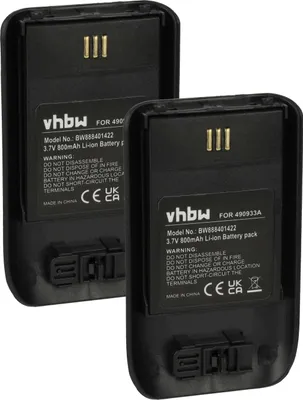 Produktbild von vhbw 2x Akku kompatibel mit Innovaphone IP73 schnurlos Festnetz Telefon (800 mAh, 3,7 V, Li-Ion) Schwarz
