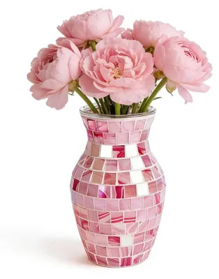 Produktbild von Omgoods – Moderne Roséglas-Vase, 20 cm