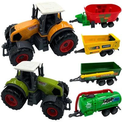 Obrázek produktu pro WOOPIE Sada Mini Farmář Traktory s Přívěsy