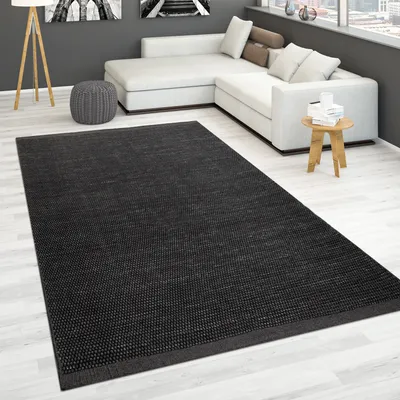 Produktbild von Handgewebter Teppich Flachgewebe 100% Wolle Skandinavischer Stil in vers. Farben Grösse 140x200 cm