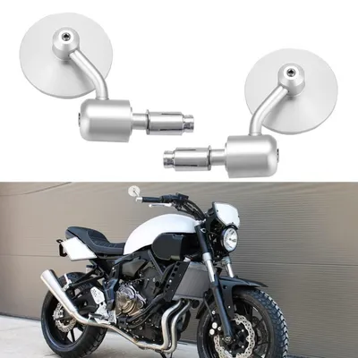 Obrázok produktu pre Motocyklové koncovky riadidiel, priemer 7/8 palca (22 mm), okrúhle, strieborné, 3 palce
