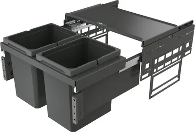 Produktbild von Abfallsorter Cox Base 360 K/600-2 anthrazit ohne Biodeckel / 60 cm Schrankbreite / Abfalleimer / Abfallsammler / Mülleimer