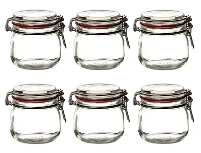 Produktbild von BigDean 6er Set Drahtbügelgläser 600ml - Einmachgläser mit Bügelverschluss - In Deutschland Hergestellt - Einweckgläser, Bügelverschlussgläser