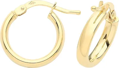 Produktbild von Edle 9 Karat (375) Gold Damen - Paar Creolen - 10mm; TRS37520MM10