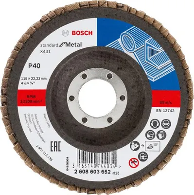 Produktbild von Fächerschleifscheibe X431 Standard for Metal, gewinkelt, 115 mm, 22,23 mm, 40