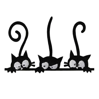 Immagine prodotto di Tre gatti - Toppe, decalcomanie da stirare, applicazioni, toppe, da stirare, Dimensioni: 8,8 x 5,5 cm