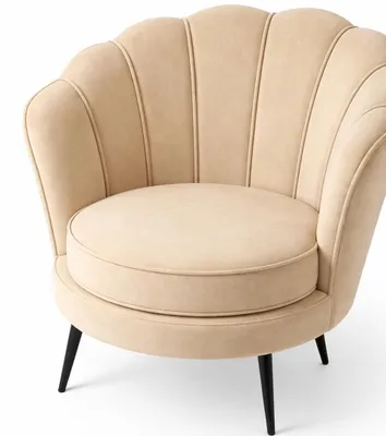 Immagine prodotto di Poltrona Nice in velluto beige.