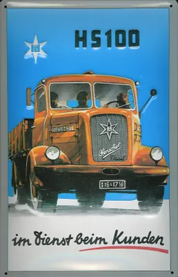 Produktbild von Blechschild Henschel H5100 LKW Nostalgieschild Schild