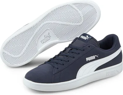 Produktbild von PUMA Smash V2, Männlich, Erwachsener, Modische Sneakers, Blau, Weiß, Einfarbig, Schnürverschluss