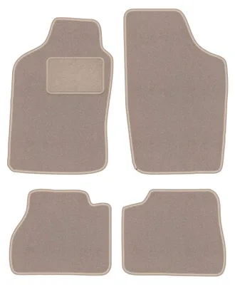 Obrázok produktu pre Velúrové autokoberce pre: Nissan Micra K10 1983-1991 (hatchback) – sada 4 ks, béžové, na mieru – Wielganizator LUX