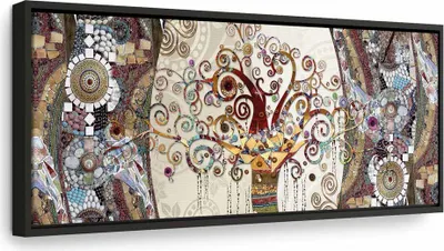 Produktbild von Italienischer Leinwand Leinwandbild - Mosaic Abstract 135x45 cm Abstrakt l-A-0006-b-b