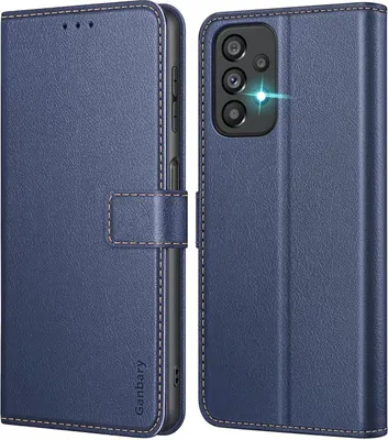 Produktbild von Samsung Galaxy A23 4G/5G Handyhülle aus Premium Leder - Blau