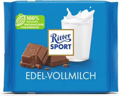 Produktbild von Ritter Sport Edel Vollmilch Schokolade mit Arriba Kakao 100g