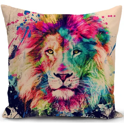 Productafbeelding van Kussenhoezen met leeuwmotief 40 x 40 cm