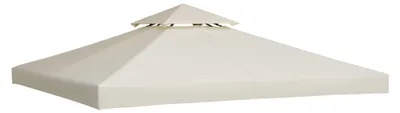 Immagine prodotto di Tetto di Ricambio Impermeabile per Gazebo da Giardino 3x3m Doppio Tetto Crema