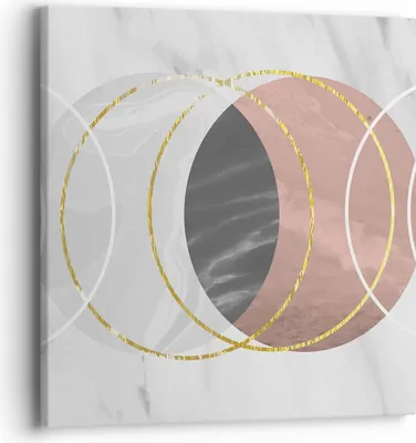 Produktbild von Bild auf Leinwand - Leinwandbild - Einteilig - Abstraktion Formen Stück - 40x40cm - Wand Bild - Wanddeko - Wandbilder - Leinwanddruck - Bilder - Wanddekoration - Leinwand bilder - AC40x40-4935