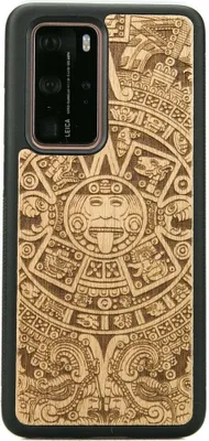 Produktbild von Holzhülle Bewood für Huawei P40 Pro, Aniegre Aztekischer Kalender
