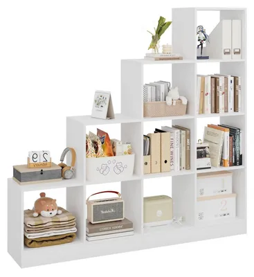 Immagine prodotto di Libreria a cubo con 10 vani, a 4 livelli, dimensioni 127 x 124 cm, colore bianco