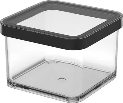 Produktbild von Premium Dose quadr, 0,5 l LOFT, Farbe:Transparent / Schwarz
