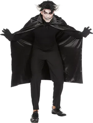 Produktbild von Vampir Cape schwarz - Halloween Kostüm Herren