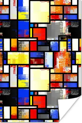 Produktbild von MuchoWow® Poster Malerei - Mondrian - Alte Meister 80x120 cm - Papierdruck