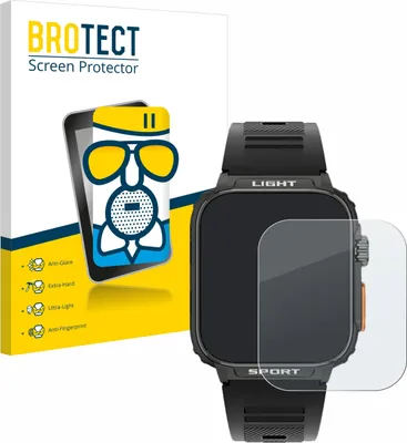 Produktbild von BROTECT Entspiegelungs Schutzglas für Bekomiya Smartwatch 1.91" Schutzfolie Panzer Folie Glas Display Schutz matt