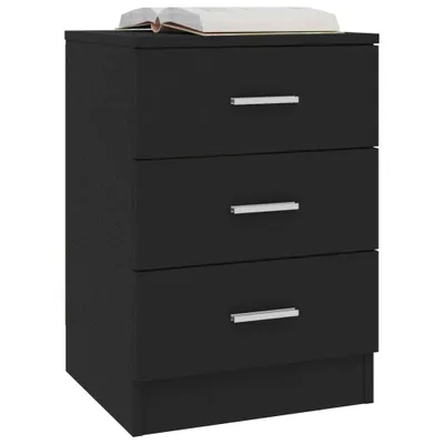 Produktbild von " "Nachttisch Elegantes Design - Beistelltisch - Nachtschrank - Schwarz 38x35x56 cm Holzwerkstoff NeuMöbel 7088875