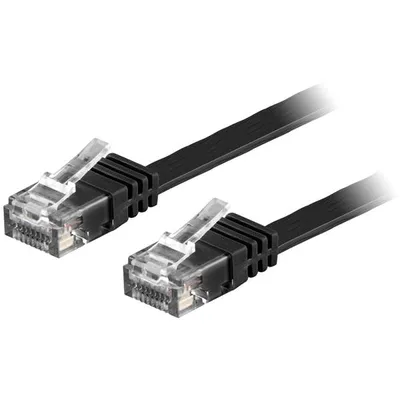 Obrázek produktu pro DELTACO Flat 3m, Síťový kabel, černý