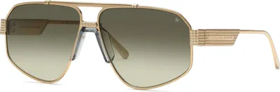 Produktbild von Philipp Plein SPP106M Oro grigio lucido 63/13/145 Herren Sonnenbrillen