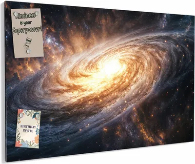 Produktbild von Magnettafel 60x40cm magnetisch & beschreibbar Metall-Board - Galaxie Nachthimmel