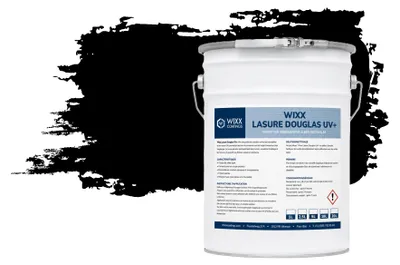 Image de Wixx Lasure Douglas UV+ - RAL 9005 | Noir intense - 1L