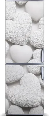 Produktbild von Tulup Kühlschrankdekoration - Magnetmatte - 60 cm x 180 cm - Magnet auf dem Kühlschrank - Weißer Hintergrund Herz