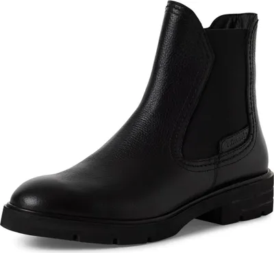 Produktbild von Tamaris Damen Chelsea Boots Schwarz Leder & Textil Größe: 42
