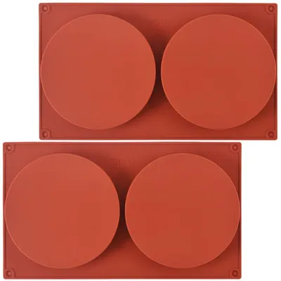 2 runde Silikon-Kuchenformen 14 cm antihaftbeschichtet