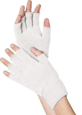 Produktbild von Fingerlose Strickhandschuhe weiß