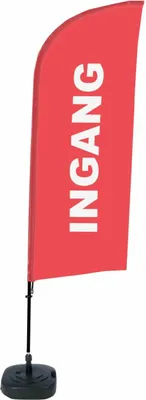 Produktbild von Showdown Beachflag - Komplett-Set - Ingang Niederländisch - Rot/Schwarz