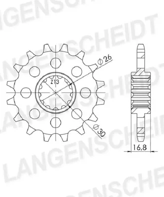Produktbild von Ritzel Supersprox 525 - 15Z CST-1370:15|feinverzahnt 26,0/30,0