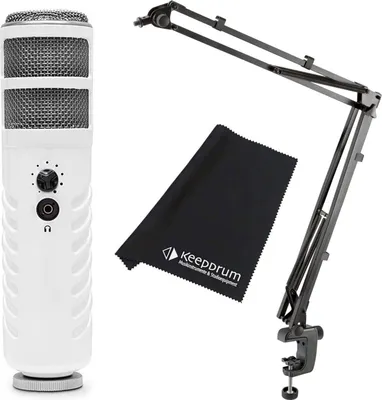 Immagine prodotto di Rode Podcaster con asta microfonica e panno K&M 23840