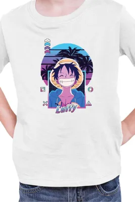 Produktbild von Kinder T-Shirt Manga Japan Anime Comics Animation One Manga Piece Anime 0022, 9-11 Jahr - 140 / Weiß