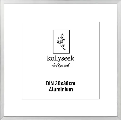 Produktbild von Bilderrahmen Aluminium 30x30cm Silber Metall Acrylglas Fotorahmen Passepartout