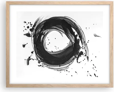 Produktbild von Gerahmtes Poster - Rahmen in heller Eiche - Abstraktion Rad Aquarell - 50x40 cm - Wand Bild - Wanddeko - Wandbilder - Kunstposter - Wandposter - Bilderrahmen - Bilder - Kunstdruck - P2NAA50x40-4371