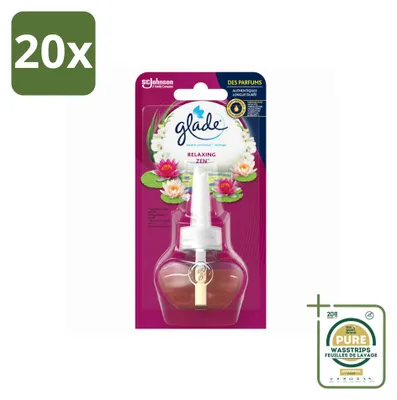 Zdjęcie produktu dla 20 sztuk wkładów zapachowych do dyfuzora Glade Electric, zapach "Relaxing Zen" - zestaw ekonomiczny