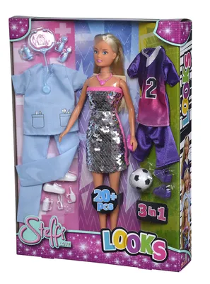 Productafbeelding van SIMBA Lalka Steffi met verschillende outfits, 3-in-1