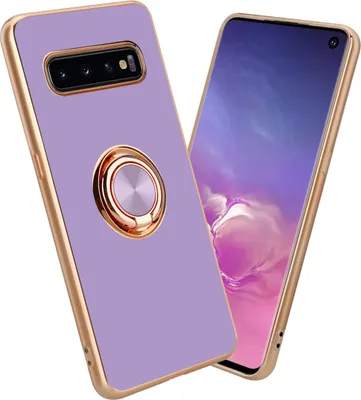 Produktbild von Cadorabo Schutzhülle für Samsung Galaxy S10 4G Hülle in Lila Etui Case Cover Kameraschutz magnetische Autohalterung