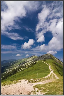 Produktbild von Wallario Wandbild Alpenluft, Größe: 61 x 91,50 cm, Poster mit schwarzem Aluminiumrahmen