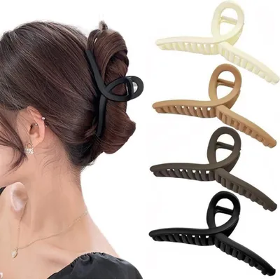 Image de 4 pièces Extra Large Pince à Cheveux 13cm Pinces à Cheveux Antidérapantes Jaw Clips