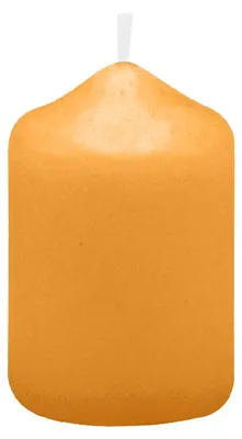 Produktbild von Spitzkopf Stumpen Kerzen Mais Gelb 6 x Ø 4 cm, 12 Stück