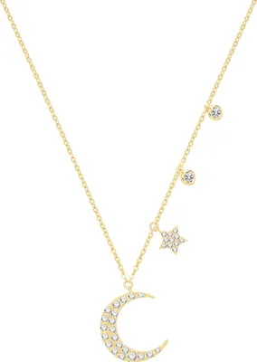 Produktbild von Edle 9 Karat (375) Gold Damen - Halskette mit Zirkonia - 44cm*14mm; TRS27796